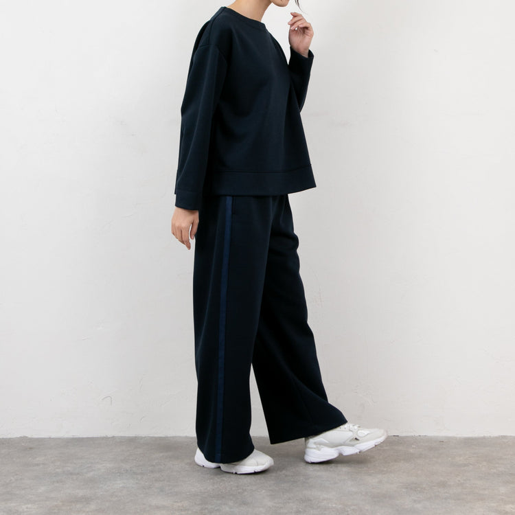 meme rirerire/ マスタリー ソフトダンボールニット ボートネック ワイドプルオーバー