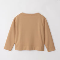 meme rirerire/ マスタリー ソフトダンボールニット ボートネック ワイドプルオーバー