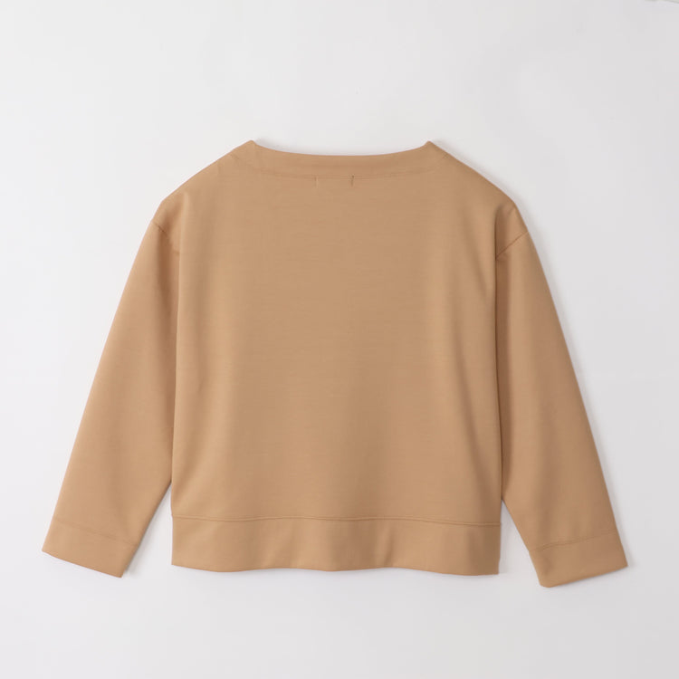 meme rirerire/ マスタリー ソフトダンボールニット ボートネック ワイドプルオーバー