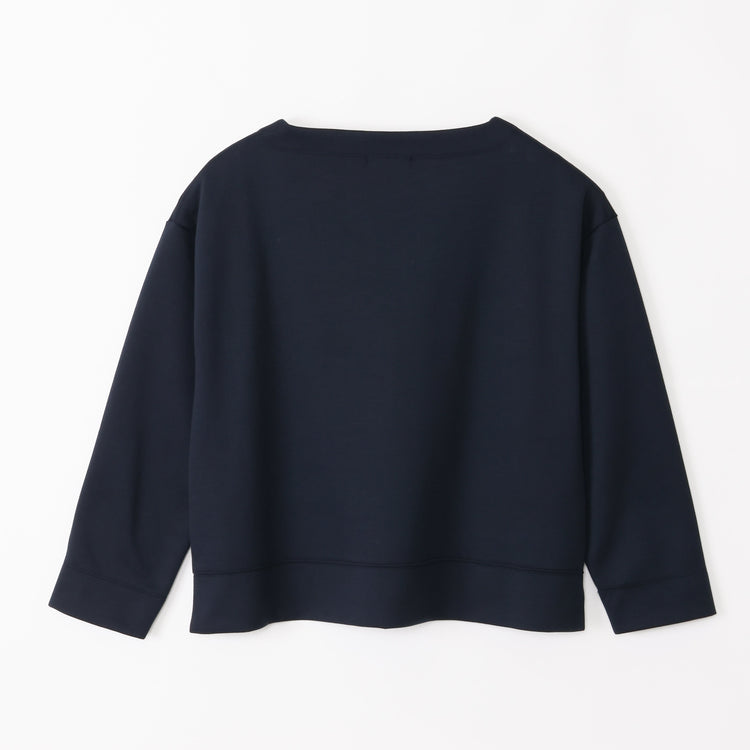 meme rirerire/ マスタリー ソフトダンボールニット ボートネック ワイドプルオーバー