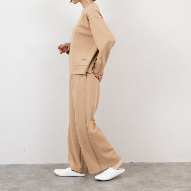 meme rirerire/ マスタリー ソフトダンボールニット ボートネック ワイドプルオーバー