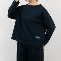 meme rirerire/ マスタリー ソフトダンボールニット ボートネック ワイドプルオーバー