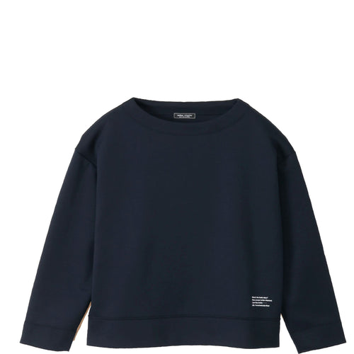 meme rirerire/ マスタリー ソフトダンボールニット ボートネック ワイドプルオーバー