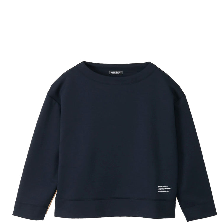 meme rirerire/ マスタリー ソフトダンボールニット ボートネック ワイドプルオーバー