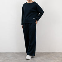 meme rirerire/ マスタリーソフトダンボールニット サイドラインワイドパンツ