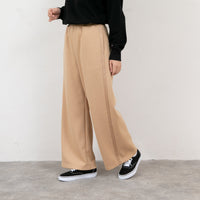 meme rirerire/ マスタリーソフトダンボールニット サイドラインワイドパンツ