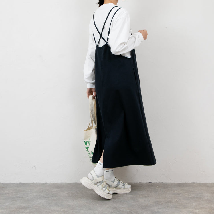 meme rirerire/Mポンチシルケット キャミソールワンピース