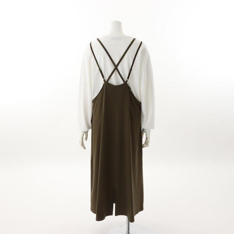 meme rirerire/Mポンチシルケット キャミソールワンピース