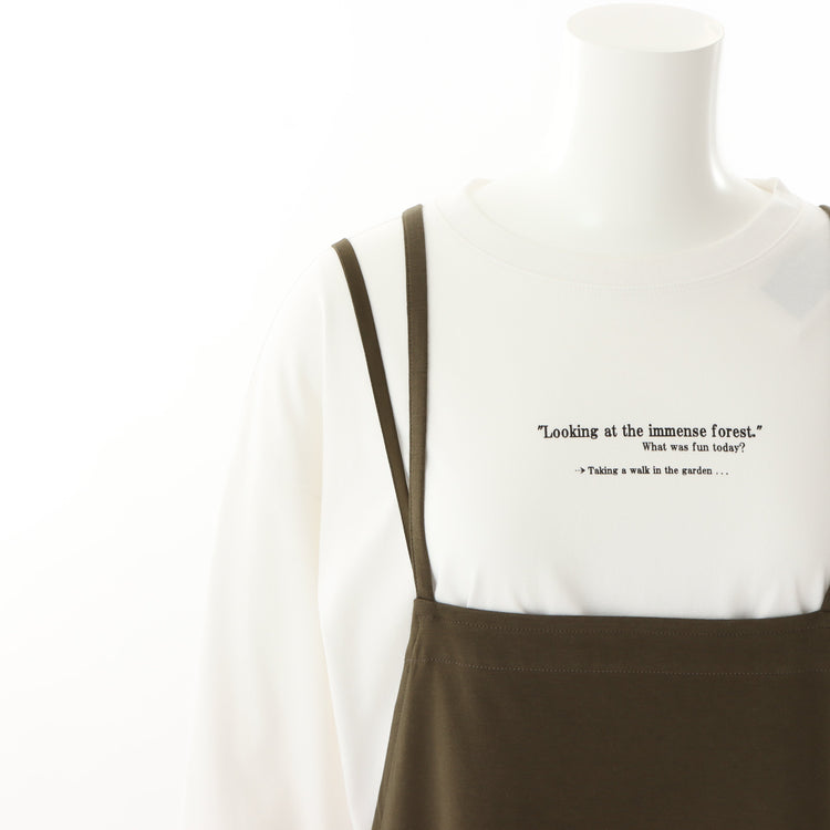 meme rirerire/Mポンチシルケット キャミソールワンピース