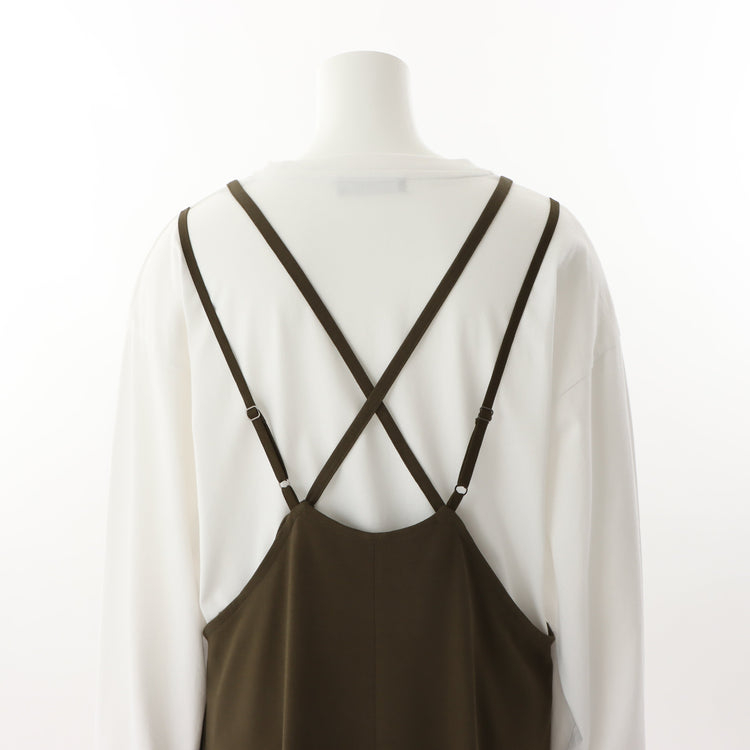 meme rirerire/Mポンチシルケット キャミソールワンピース