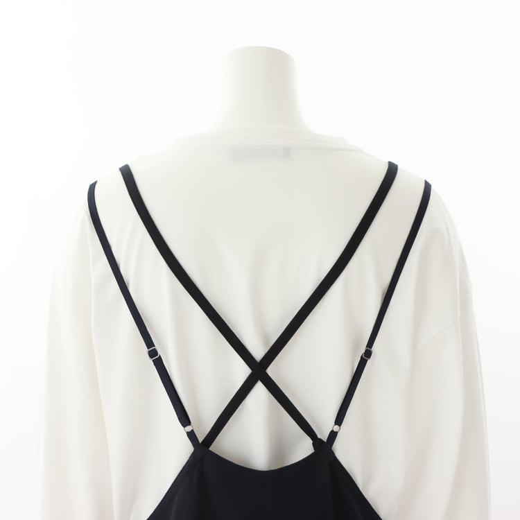 meme rirerire/Mポンチシルケット キャミソールワンピース