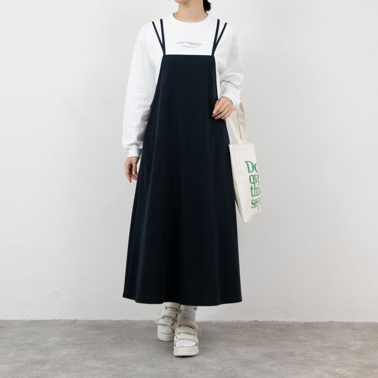 meme rirerire/Mポンチシルケット キャミソールワンピース