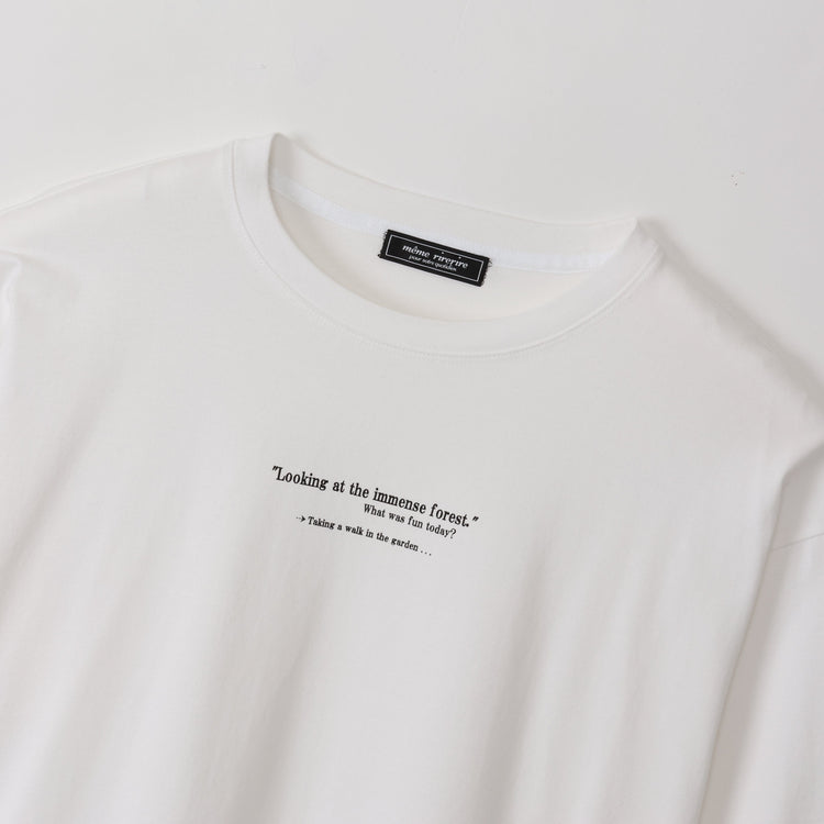 meme rirerire/ ヘビーウエイト オーガニックコットン ロゴTシャツ