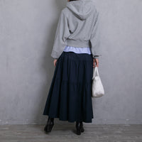 meme rirerire/ College logo print oversized short pullover sweatshirt