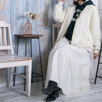 meme rirerire/ College logo print oversized short pullover sweatshirt