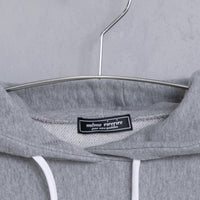 meme rirerire/ College logo print oversized short pullover sweatshirt