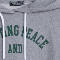 meme rirerire/ College logo print oversized short pullover sweatshirt