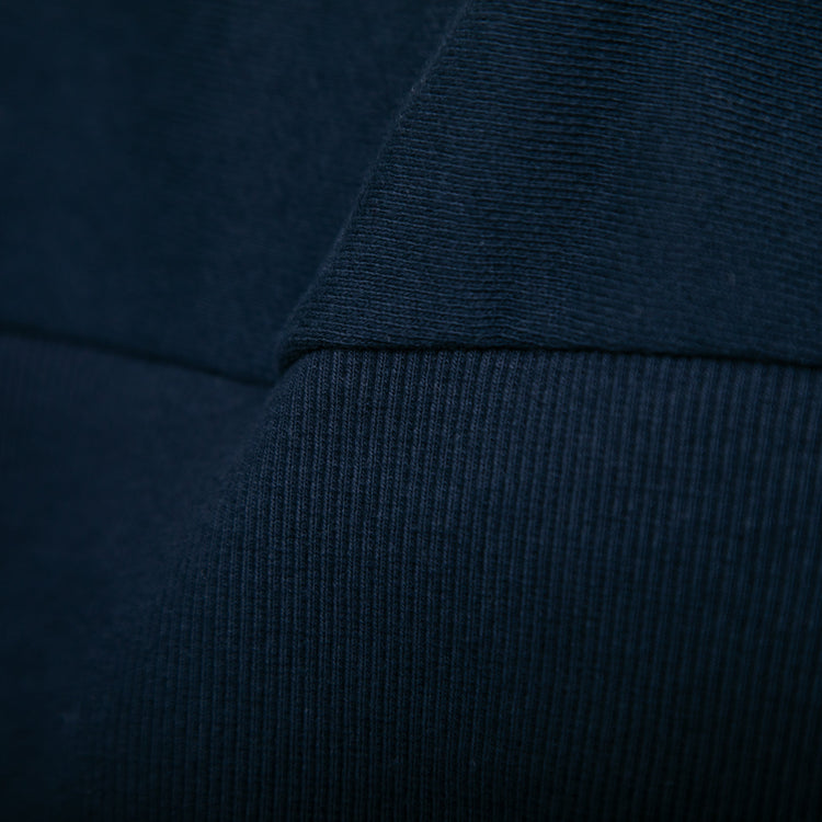 meme rirerire/ College logo print oversized short pullover sweatshirt