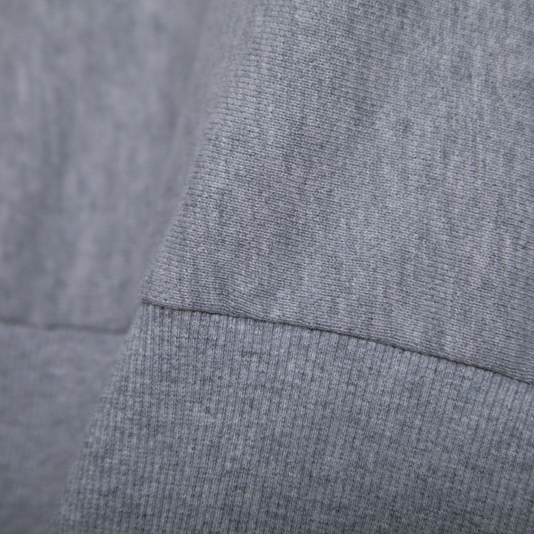 meme rirerire/ College logo print oversized short pullover sweatshirt