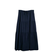 meme rirerire/Mツイルピーチワッシャー ティアードギャザーロングスカート