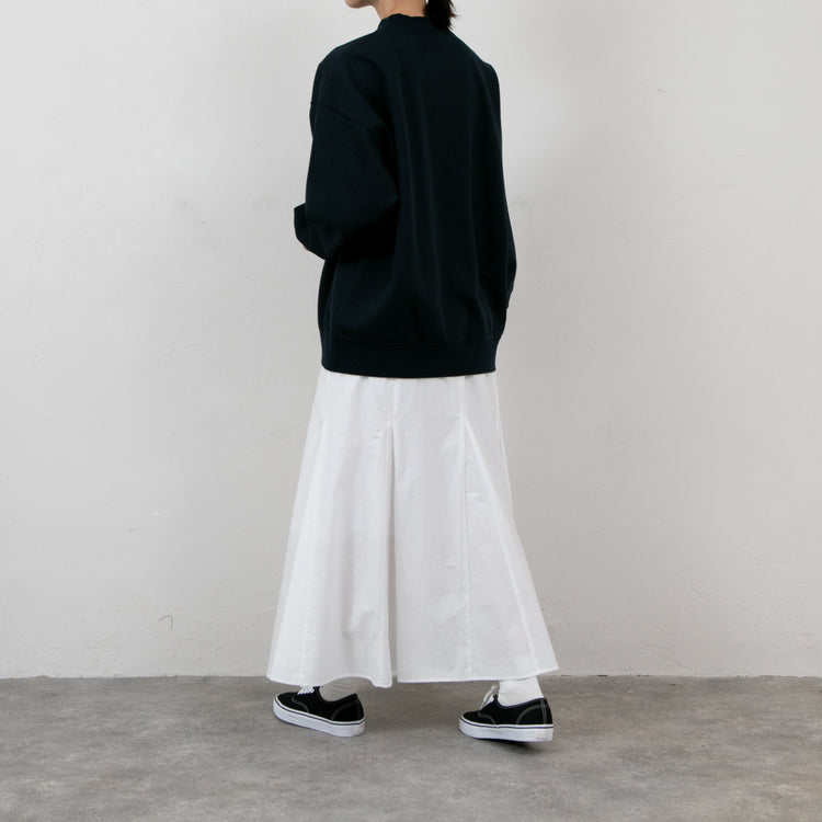 meme rirerire/ Cotton cardboard knit logo print wide sweatshirt