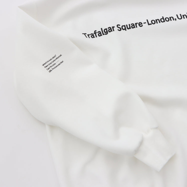 meme rirerire/ Cotton cardboard knit logo print wide sweatshirt