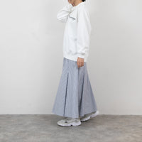 meme rirerire/ Cotton cardboard knit logo print wide sweatshirt