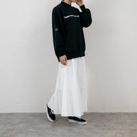 meme rirerire/ Cotton cardboard knit logo print wide sweatshirt