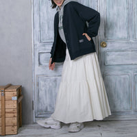 meme rirerire/ V-neck voluminous sleeve fleece-lined sweatshirt cardigan 