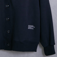 meme rirerire/ V-neck voluminous sleeve fleece-lined sweatshirt cardigan 