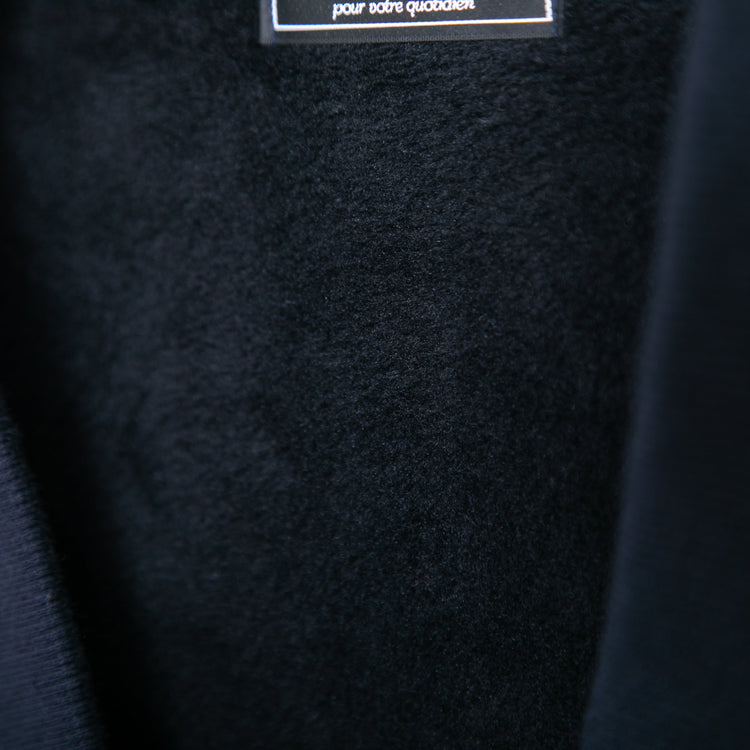 meme rirerire/ V-neck voluminous sleeve fleece-lined sweatshirt cardigan 