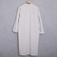 meme rirerire/Mメルトンフリース起毛ジャージー テーラード ライトロングコーディガン