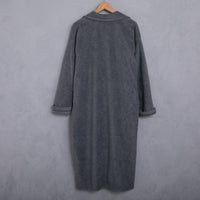 meme rirerire/Mメルトンフリース起毛ジャージー テーラード ライトロングコーディガン