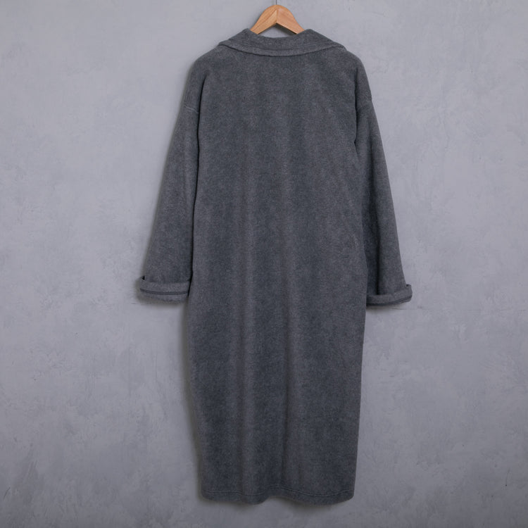 meme rirerire/Mメルトンフリース起毛ジャージー テーラード ライトロングコーディガン