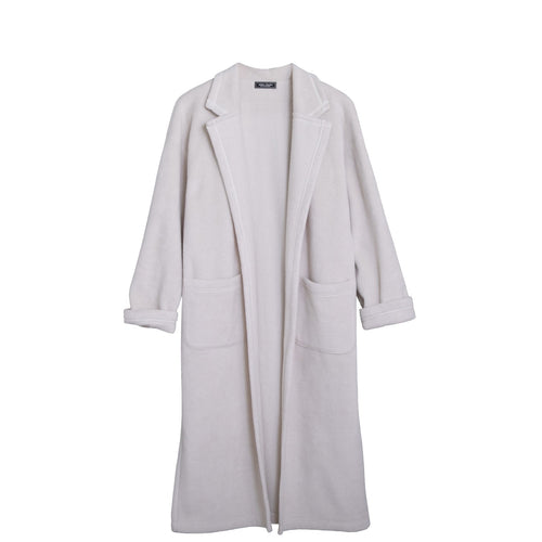 meme rirerire/M Melton fleece brushed jersey tailored light long cardigan 