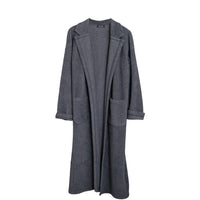 meme rirerire/Mメルトンフリース起毛ジャージー テーラード ライトロングコーディガン