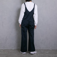 meme rirerire/Mソフトストレッチ Vネックワイドサロペットパンツ