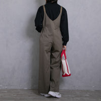 meme rirerire/Mソフトストレッチ Vネックワイドサロペットパンツ