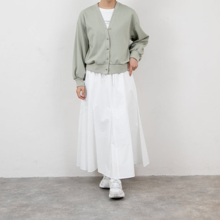 meme rirerire/ マスタリー ソフトダンボールニット Vネックバルーンカーデ