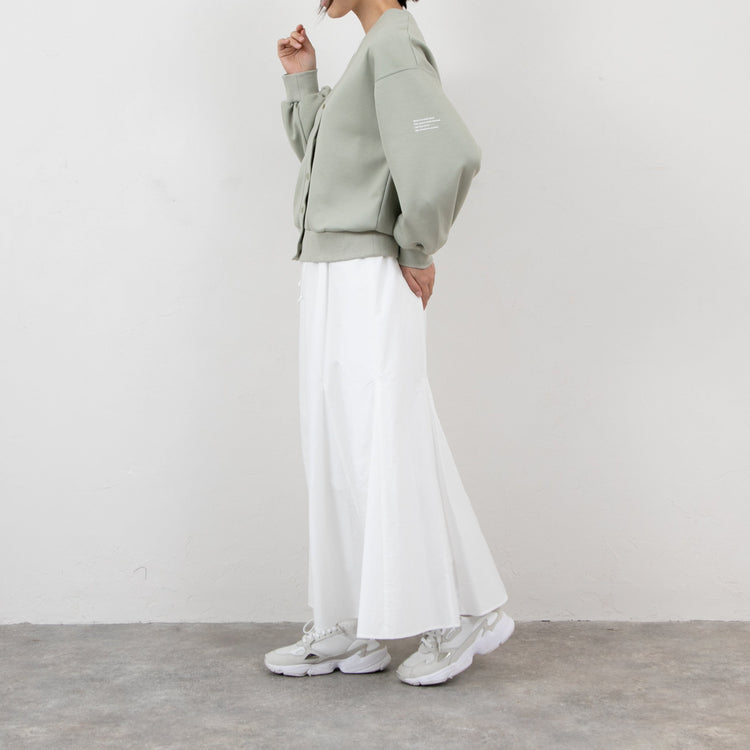 meme rirerire/ マスタリー ソフトダンボールニット Vネックバルーンカーデ