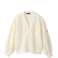 meme rirerire/ マスタリー ソフトダンボールニット Vネックバルーンカーデ