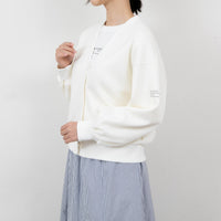 meme rirerire/ マスタリー ソフトダンボールニット Vネックバルーンカーデ