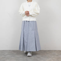 meme rirerire/ マスタリー ソフトダンボールニット Vネックバルーンカーデ