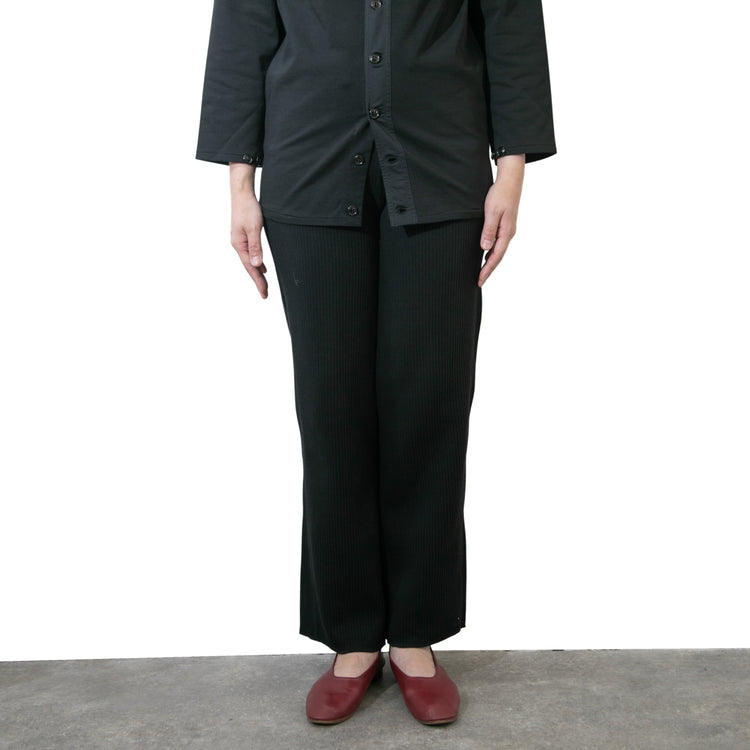 M-SIC/ ラゲットリブ EASY ストレートパンツ ニットアップ