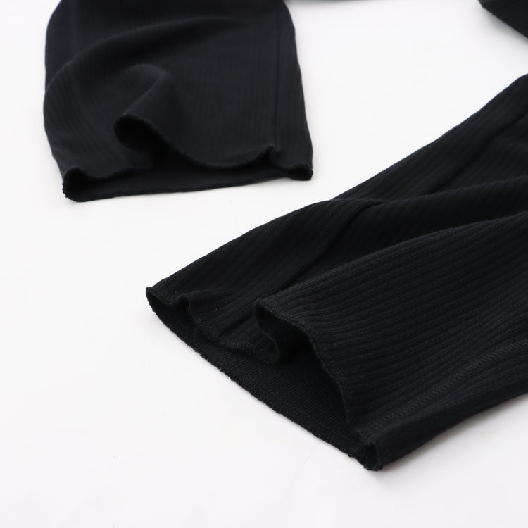 M-SIC/ Rugged Rib Easy Straight Pants Knit Set