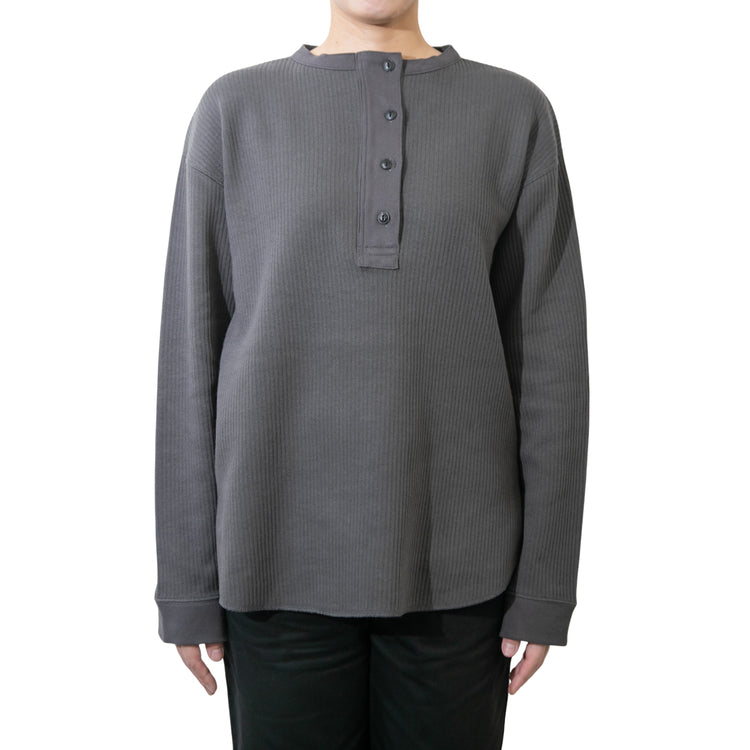 M-SIC/ ラゲットリブ ヘンリーネック プルオーバー カットソー ニットアップ