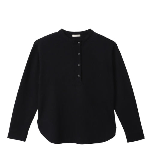 M-SIC / Luggette Rib Henley Neck Pullover Cut and Sewn Knit Up