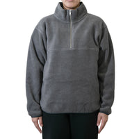 M-SIC/ オーバーサイズ リサイクルポリエステル エコフリース ハーフジップ プルオーバー ユニセックス