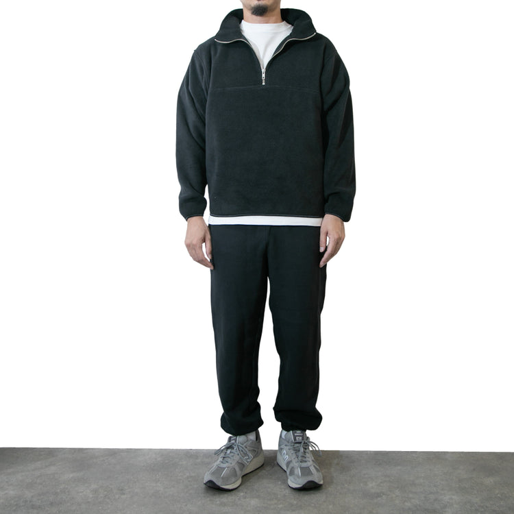 M-SIC/ オーバーサイズ リサイクルポリエステル エコフリース ハーフジップ プルオーバー ユニセックス