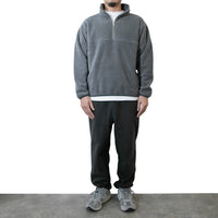 M-SIC/ オーバーサイズ リサイクルポリエステル エコフリース ハーフジップ プルオーバー ユニセックス